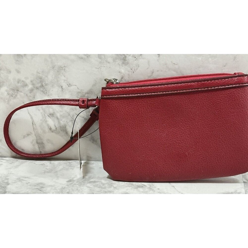 Wilsons Leather Wristlet Red Leather New With Tags